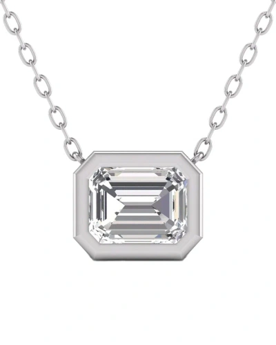 Lab Grown Diamonds 14k 0.50 Ct. Tw. Lab Grown Diamond Necklace In Metallic