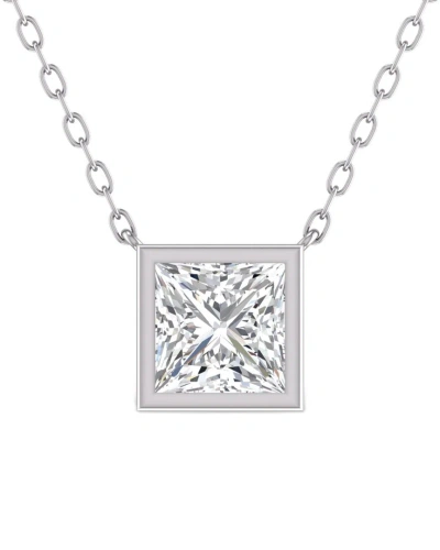 Lab Grown Diamonds 14k 0.50 Ct. Tw. Lab Grown Diamond Necklace In Metallic