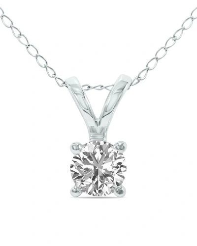 Lab Grown Diamonds 14k 0.50 Ct. Tw. Lab Grown Diamond Necklace In Metallic