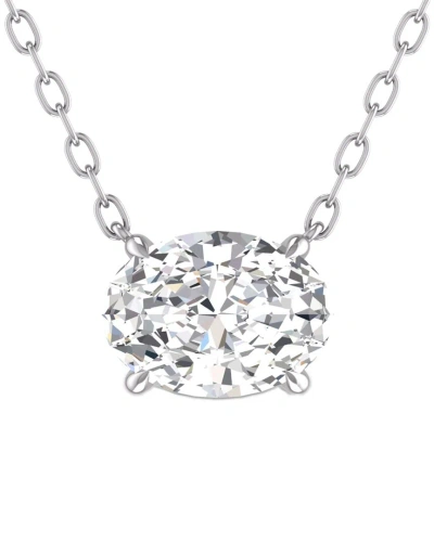 Lab Grown Diamonds 14k 0.50 Ct. Tw. Lab Grown Diamond Necklace In Metallic