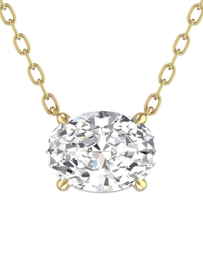 Lab Grown Diamonds 14k 0.50 Ct. Tw. Lab Grown Diamond Necklace In Gold