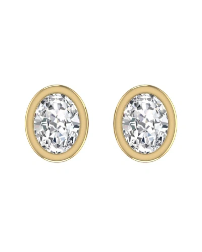 Lab Grown Diamonds 14k 0.75 Ct. Tw. Lab Grown Diamond Earrings In Burgundy