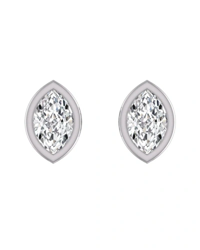 Lab Grown Diamonds 14k 0.75 Ct. Tw. Lab Grown Diamond Earrings In Gray