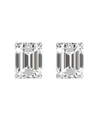 Lab Grown Diamonds 14k 0.75 Ct. Tw. Lab Grown Diamond Earrings In Gray