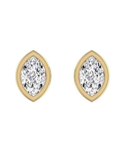 Lab Grown Diamonds 14k 0.75 Ct. Tw. Lab Grown Diamond Earrings In Gray