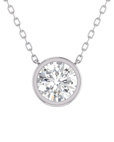 Lab Grown Diamonds 14k 0.75 Ct. Tw. Lab Grown Diamond Necklace In Metallic