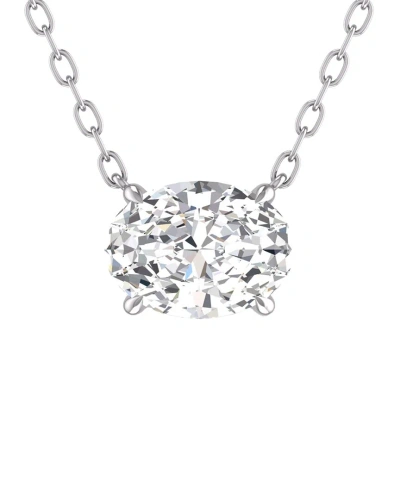 Lab Grown Diamonds 14k 0.75 Ct. Tw. Lab Grown Diamond Necklace In Metallic