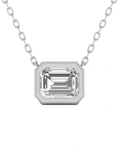 Lab Grown Diamonds 14k 0.75 Ct. Tw. Lab Grown Diamond Necklace In Metallic