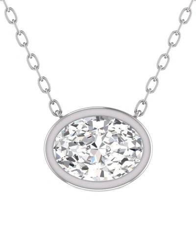 Lab Grown Diamonds 14k 0.75 Ct. Tw. Lab Grown Diamond Necklace In Metallic