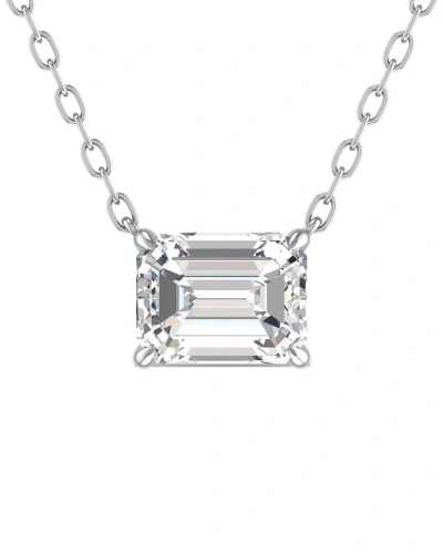 Lab Grown Diamonds 14k 0.75 Ct. Tw. Lab Grown Diamond Necklace In Metallic