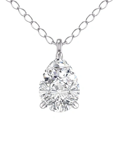 Lab Grown Diamonds 14k 0.75 Ct. Tw. Lab Grown Diamond Necklace In Metallic