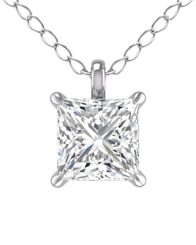 Lab Grown Diamonds 14k 0.75 Ct. Tw. Lab Grown Diamond Necklace In Metallic