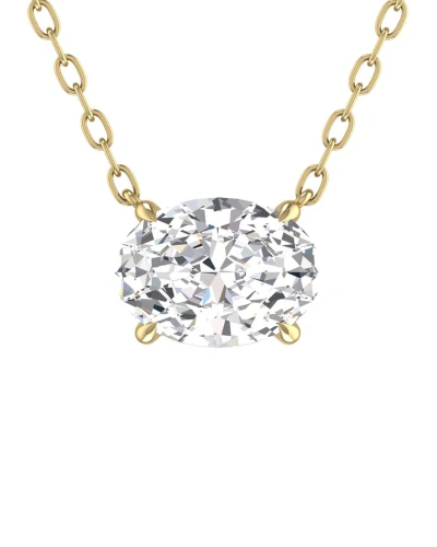 Lab Grown Diamonds 14k 0.75 Ct. Tw. Lab Grown Diamond Necklace In Gold