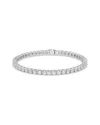 Lab Grown Diamonds 14k 0.00 Ct. Tw. Lab-grown Diamond Bracelet In Metallic