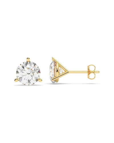 Lab Grown Diamonds 14k 0.00 Ct. Tw. Lab-grown Diamond Earrings In Gold