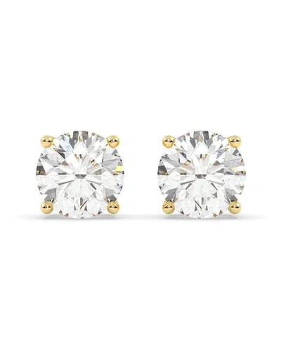 Lab Grown Diamonds 14k 0.00 Ct. Tw. Lab-grown Diamond Earrings In Gold