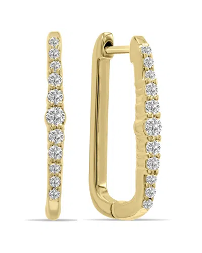 Lab Grown Diamonds 14k 0.20 Ct. Tw. Lab-grown Diamond Huggie Hoops In Gold