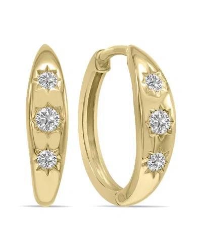 Lab Grown Diamonds 14k 0.20 Ct. Tw. Lab-grown Diamond Huggie Hoops In Gold