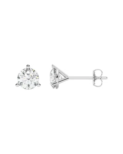 Lab Grown Diamonds 14k 0.25 Ct. Tw. Lab-grown Diamond Earrings In Metallic