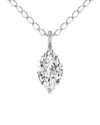 Lab Grown Diamonds 14k 0.25 Ct. Tw. Lab Grown Diamond Necklace In Metallic