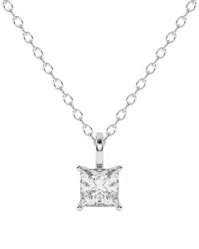 Lab Grown Diamonds 14k 0.25 Ct. Tw. Lab-grown Diamond Necklace In Metallic