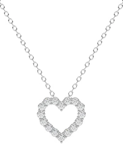 Lab Grown Diamonds 14k 0.25 Ct. Tw. Lab-grown Diamond Necklace In Metallic