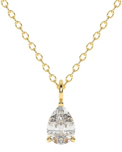 Lab Grown Diamonds 14k 0.25 Ct. Tw. Lab-grown Diamond Necklace In Gold