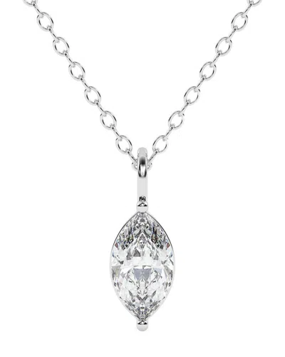 Lab Grown Diamonds 14k 0.25 Ct. Tw. Lab-grown Diamond Necklace In Metallic