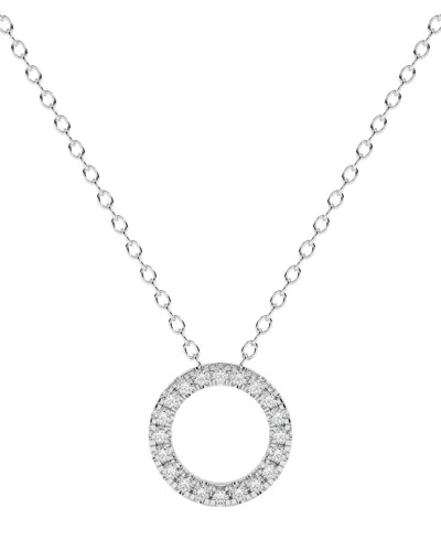 Lab Grown Diamonds 14k 0.25 Ct. Tw. Lab-grown Diamond Necklace In Metallic