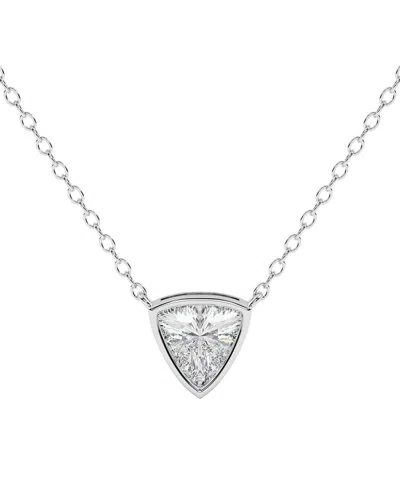 Lab Grown Diamonds 14k 0.25 Ct. Tw. Lab-grown Diamond Necklace In Metallic