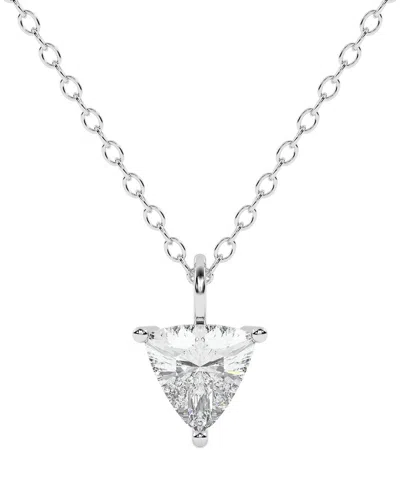 Lab Grown Diamonds 14k 0.25 Ct. Tw. Lab-grown Diamond Necklace In Metallic
