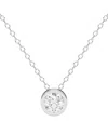 Lab Grown Diamonds 14k 0.25 Ct. Tw. Lab-grown Diamond Necklace In Silver