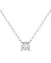 Lab Grown Diamonds 14k 1.00 Ct. Tw. Lab-grown Diamond Necklace In Silver