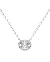 Lab Grown Diamonds 14k 0.25 Ct. Tw. Lab-grown Diamond Necklace In Silver
