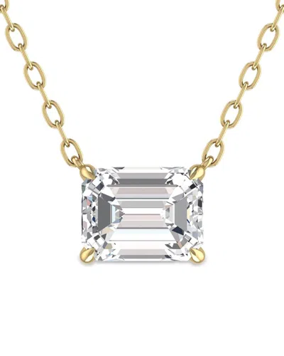 Lab Grown Diamonds 14k 0.25 Ct. Tw. Lab Grown Diamond Necklace In Silver