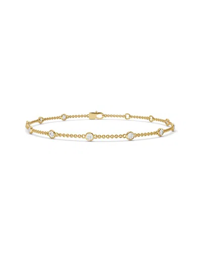 LAB GROWN DIAMONDS 14K 0.25 CT. TW. LAB-GROWN DIAMOND STATION BRACELET