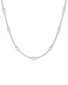 Lab Grown Diamonds 14k 4.00 Ct. Tw. Lab-grown Diamond Station Necklace In Metallic