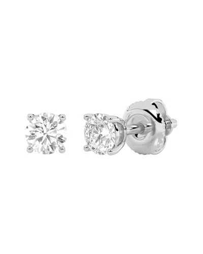 Lab Grown Diamonds 14k 0.25 Ct. Tw. Lab-grown Diamond Earrings In Silver