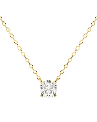 Lab Grown Diamonds 14k 0.25 Ct. Tw. Lab-grown Diamond Necklace In Transparent
