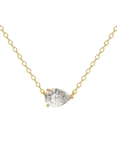 Lab Grown Diamonds 14k 0.25 Ct. Tw. Lab-grown Diamond Necklace In Transparent