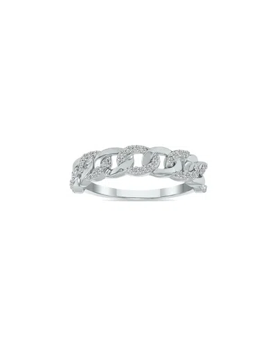 Lab Grown Diamonds 14k 0.33 Ct. Tw. Lab-grown Diamond Chain Ring In Metallic