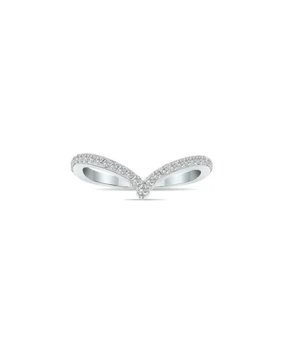 Lab Grown Diamonds 14k 0.33 Ct. Tw. Lab-grown Diamond V-shape Ring In Metallic