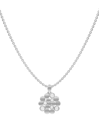 Lab Grown Diamonds 14k 0.36 Ct. Tw. Lab-grown Diamond Necklace In Metallic