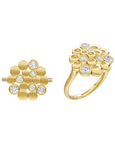 Lab Grown Diamonds Silver 0.36 Ct. Tw. Lab-grown Diamond Ring In Gold