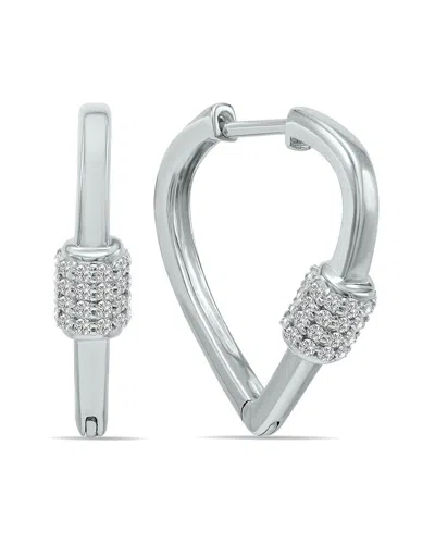 Lab Grown Diamonds 14k 0.38 Ct. Tw. Lab-grown Diamond Huggie Hoops In Metallic