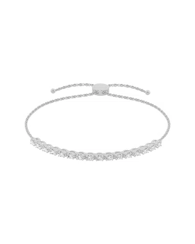 Lab Grown Diamonds 14k 0.50 Ct. Tw. Lab-grown Diamond Bolo Bracelet In Metallic