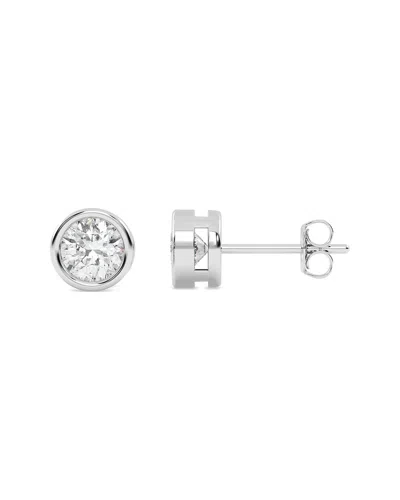 Lab Grown Diamonds 14k 0.50 Ct. Tw. Lab-grown Diamond Earrings In Silver