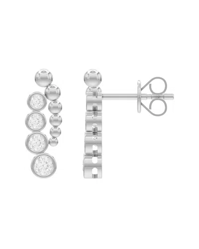 Lab Grown Diamonds Silver 0.50 Ct. Tw. Lab-grown Diamond Earrings In Metallic