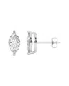Lab Grown Diamonds 14k 0.75 Ct. Tw. Lab-grown Diamond Earrings In Silver