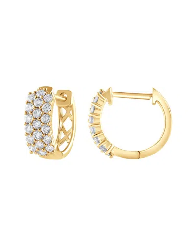 Lab Grown Diamonds 14k 0.50 Ct. Tw. Lab Grown Diamond Hoops In Gold